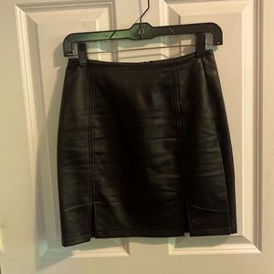 Faux leather skirt